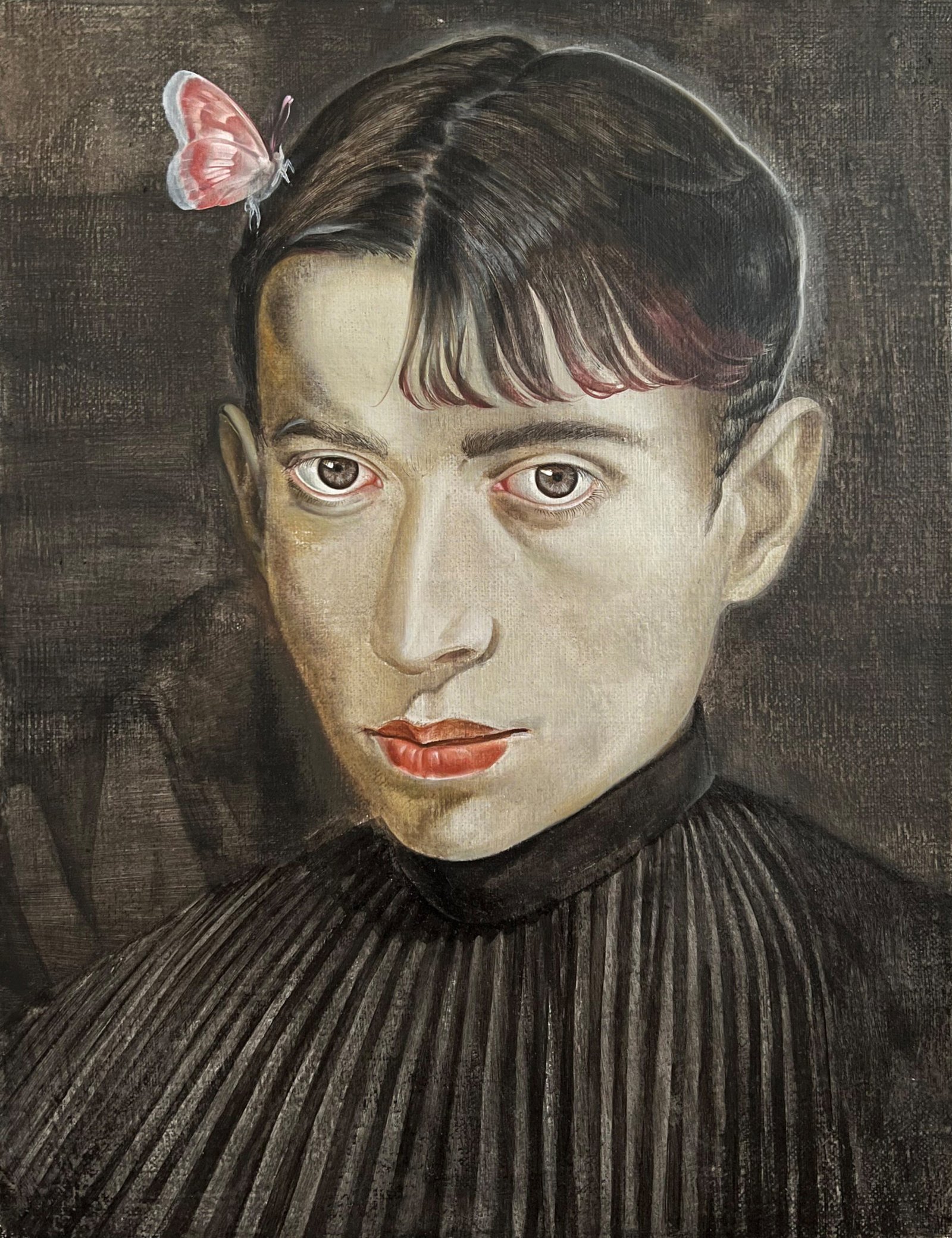Obraz Michała Żądły pt. Zaczekanie, olej na płótnie, 40 cm x 30 cm, 2023