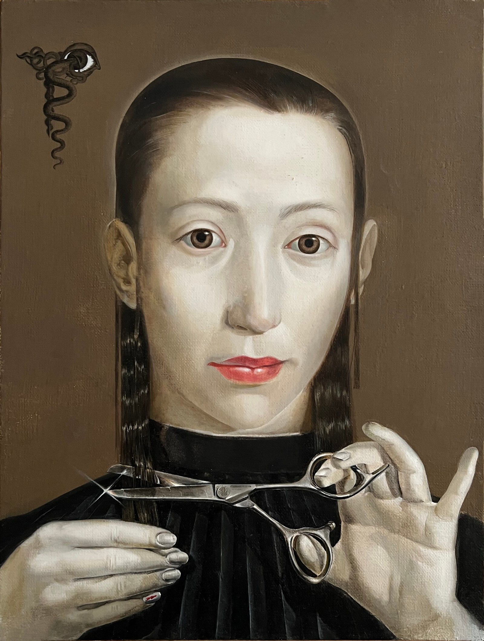 Obraz Michała Żądły bez tytułu, olej na płótnie, 40 cm x 30 cm, 2023