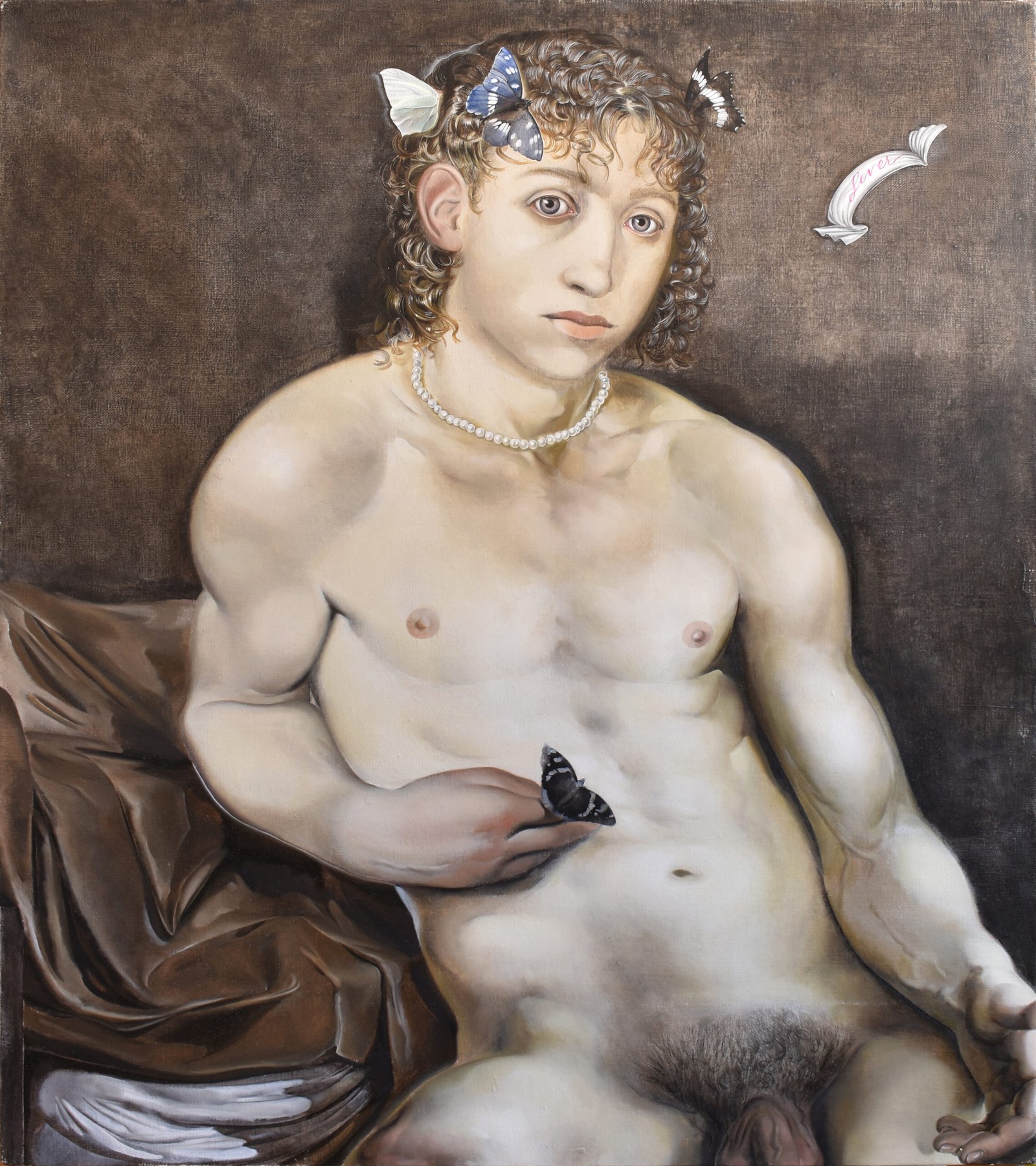 Obraz Michała Żądły pt. Bachus Lover, olej na płótnie, 80 x 70 cm, 2023