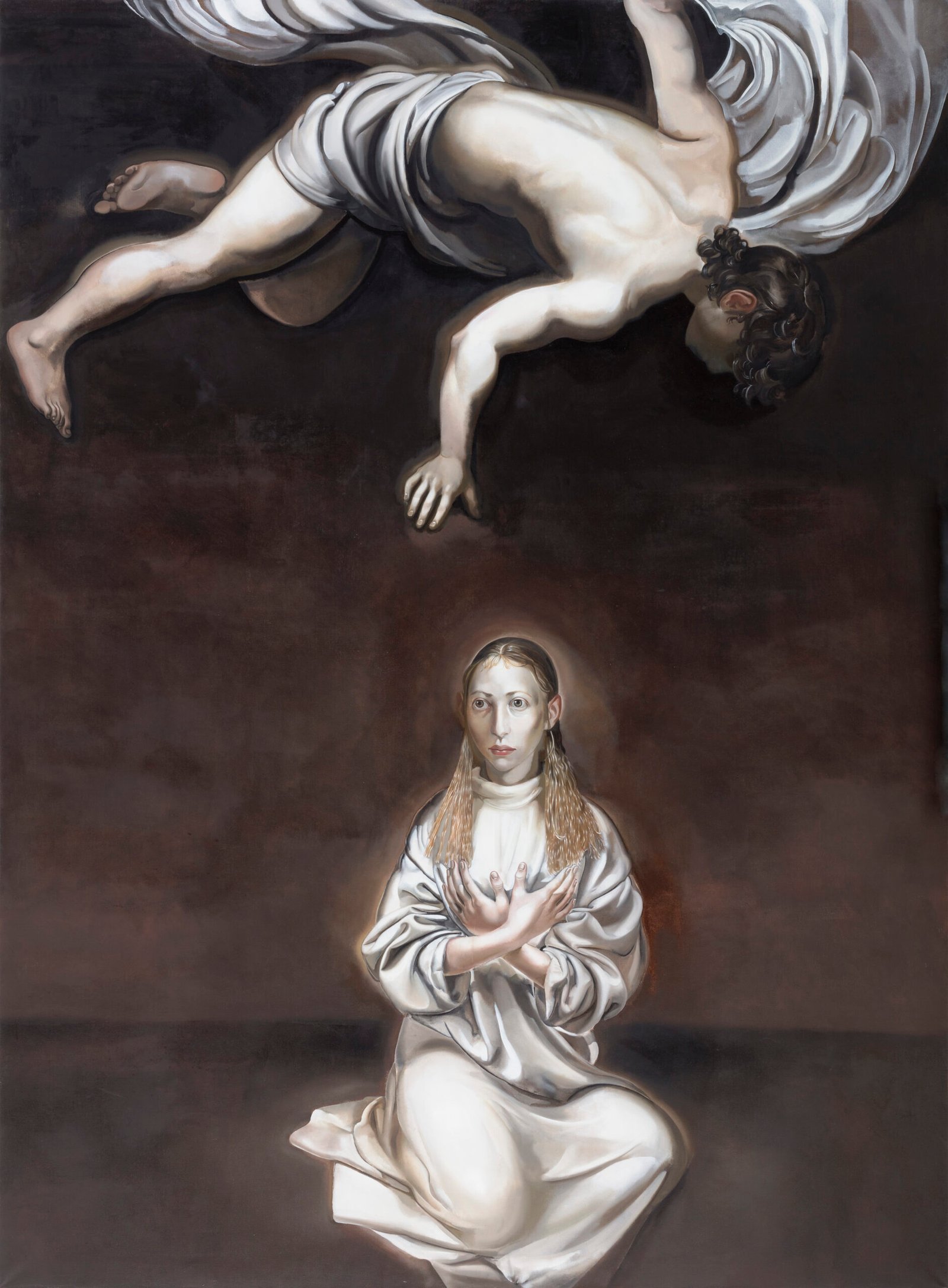 Obraz Michała Żądły pt. Zwiastowanie, olej na płótnie, 230 cm x 180 cm 2023