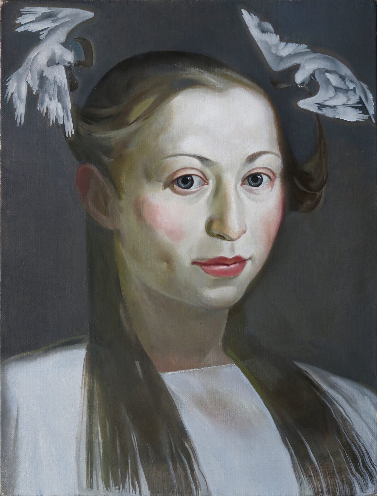Obraz Michała Żądły pt. Kłębiące się myśli, olej na płótnie, 40×30 cm, 2022