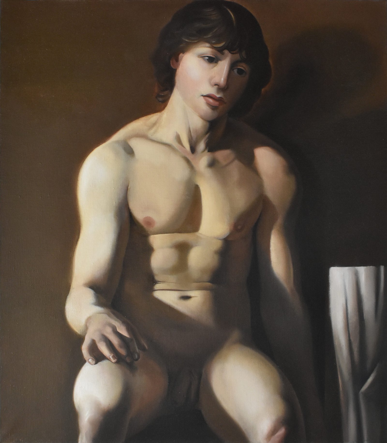 Obraz Michała Żądły pt. Baranek, olej na płótnie, 80 x 70 cm, 2024