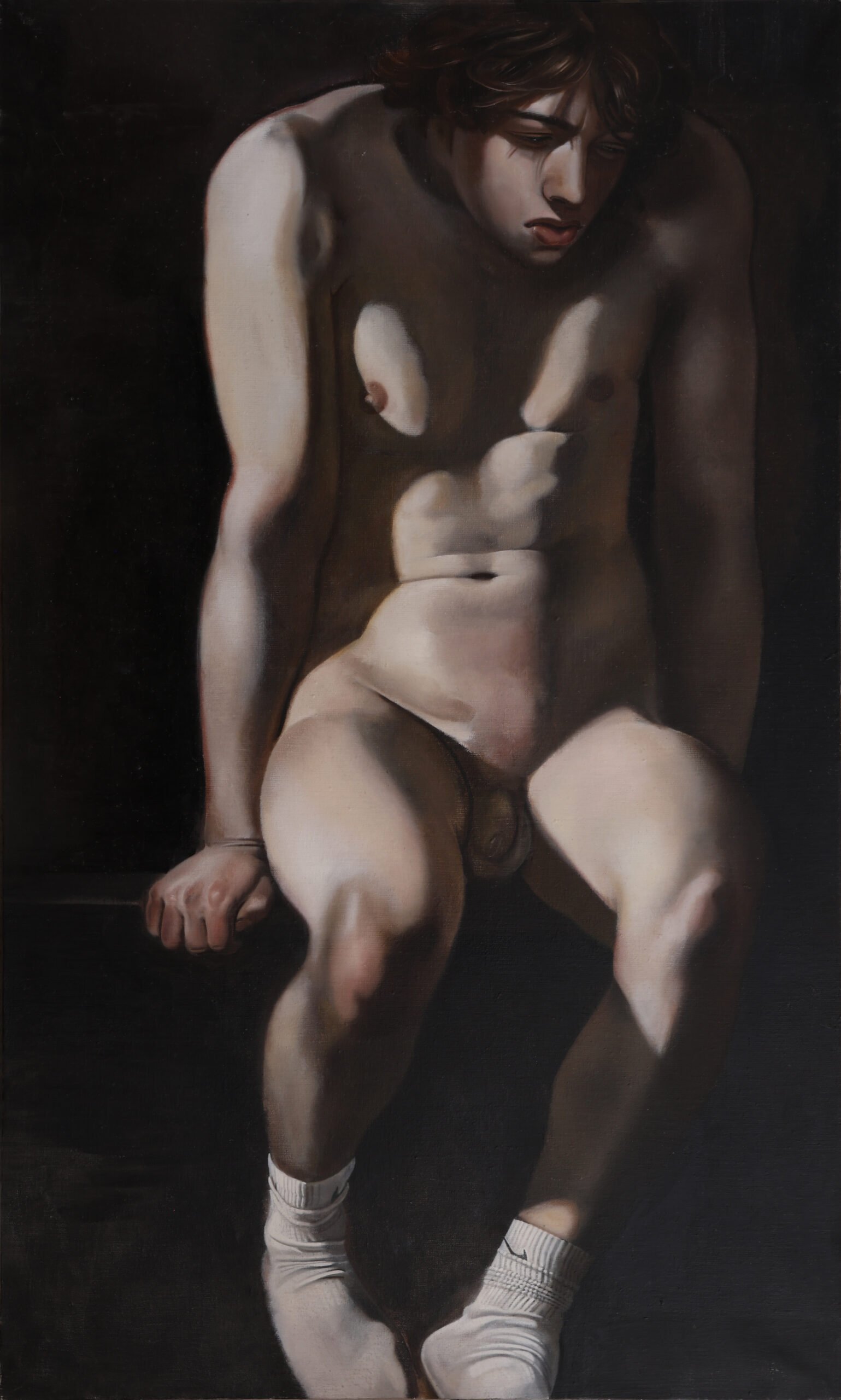 Obraz Michała Żądły bez tytułu, olej na płótnie, 100 x 60 cm, 2024