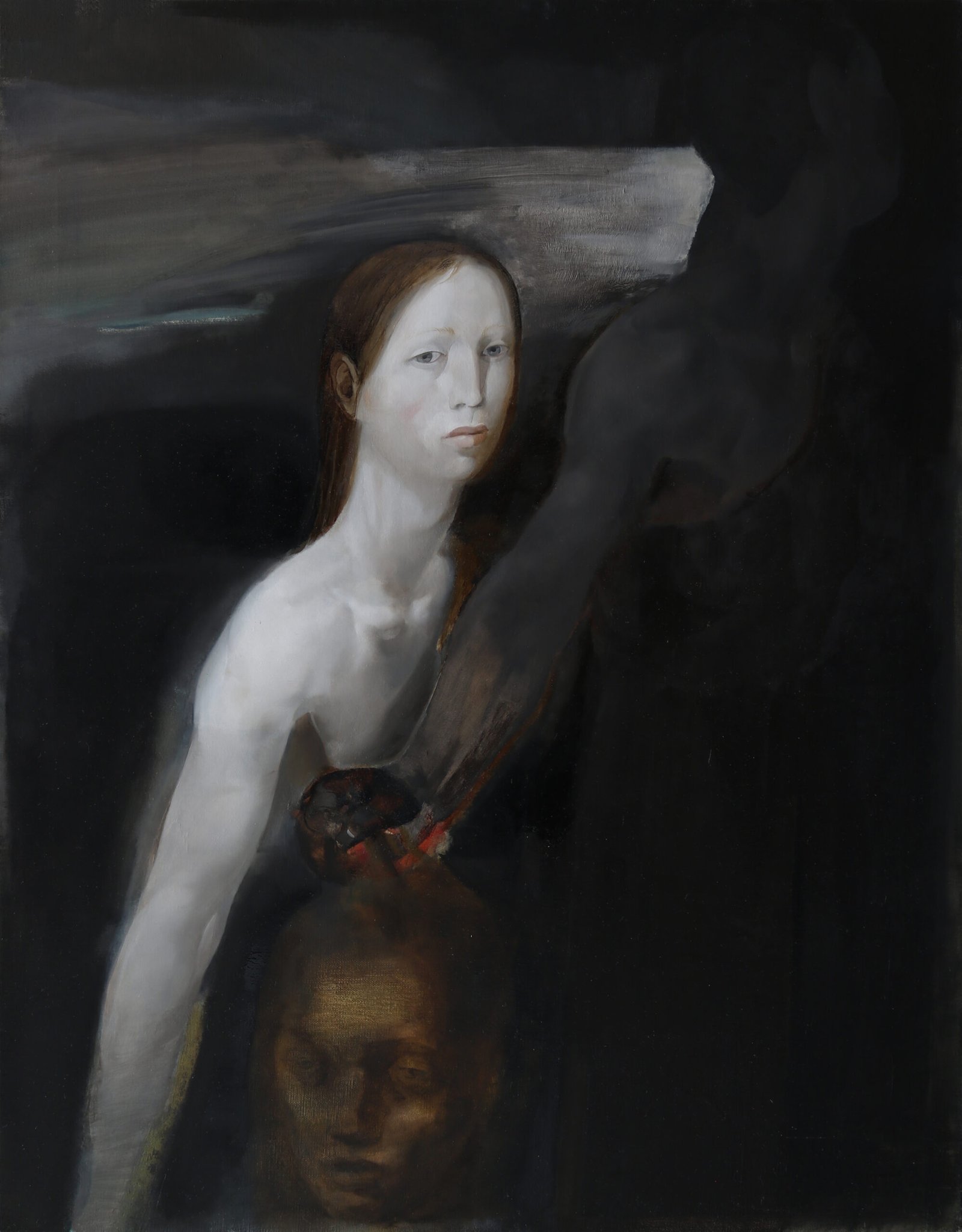 Obraz Michała Żądły pt. Judyta i Służąca z głową Holofernesa, olej na płótnie, 90 x 70 cm, 2022