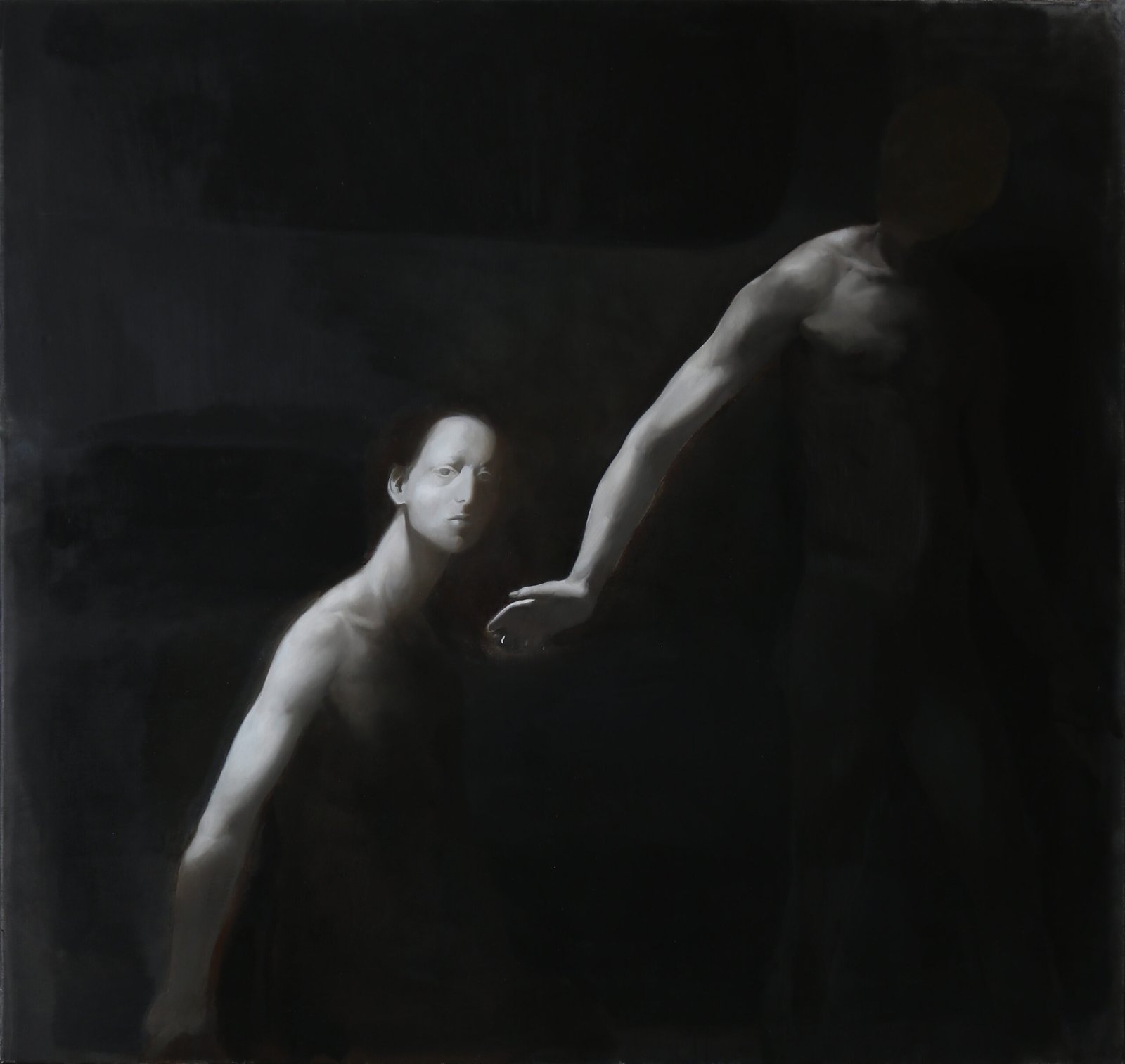 Obraz Michała Żądły pt. Uciekajmy, olej na płótnie, 160 x 170 cm, 2022